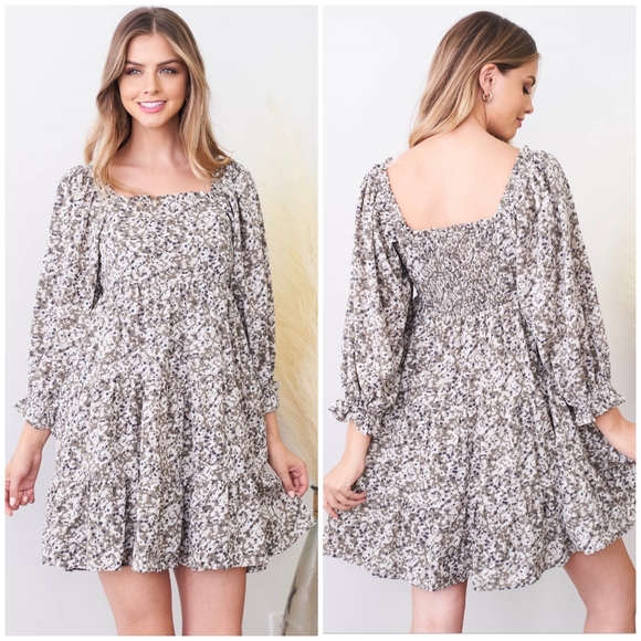 LAST ONE❗JODIFL Feminine Chic Tiered Short Swing Dress - Picture 3 of 11